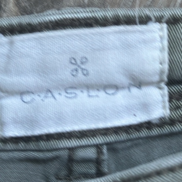 Caslon pants size 31 khaki colored cargo fitted green denim - Picture 4 of 8